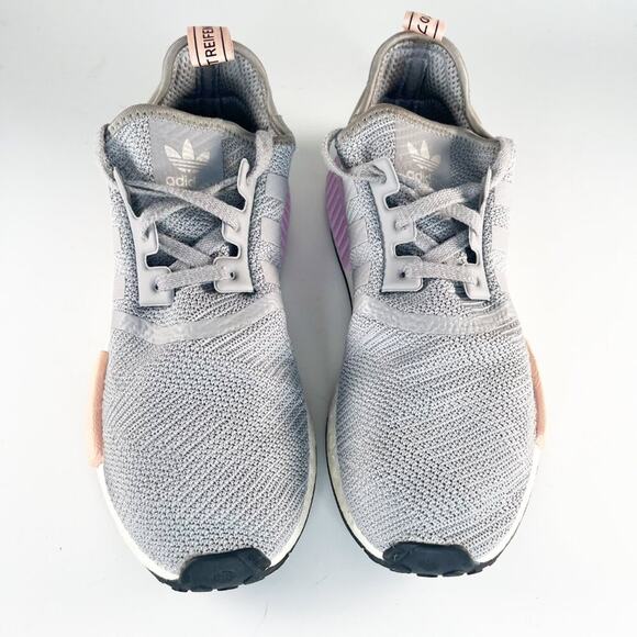 Adidas NMD R1 Running Sneakers Shoes Grey Purple Women 9 - Picture 3 of 15
